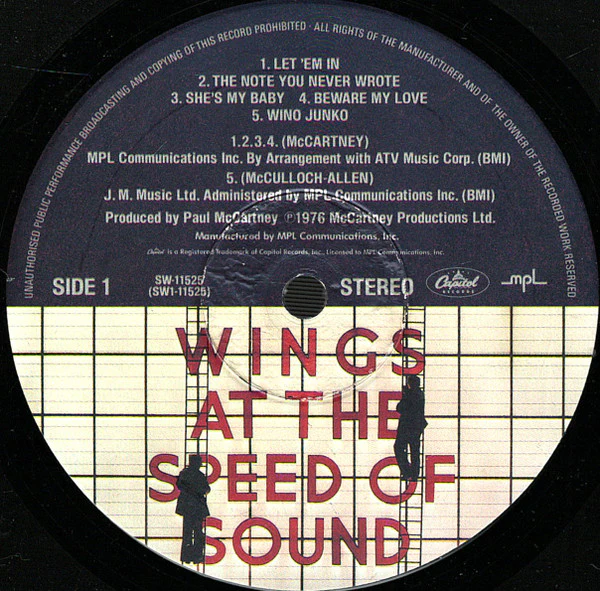 Wings – Wings At The Speed Of Sound (VG/VG) – LP, US 1976 - Image 3