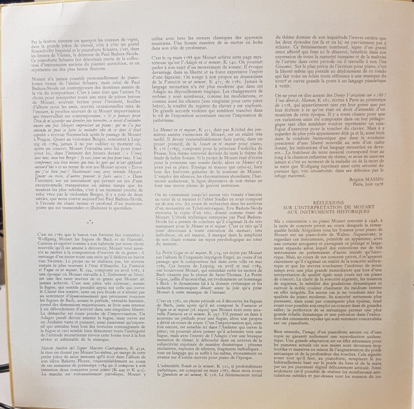 Wolfgang Amadeus Mozart, Paul Badura-Skoda – Pièces Pour Le Pianoforte (VG+/VG+) – LP, FR - Image 3