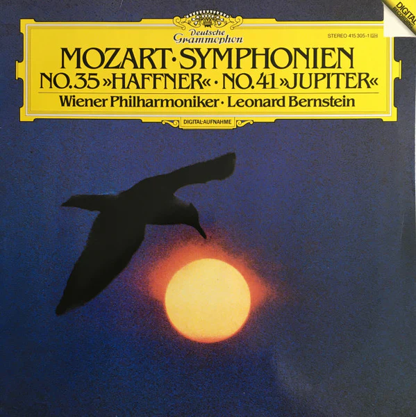 Wolfgang Amadeus Mozart, Wiener Philharmoniker, Leonard Bernstein – Symphonien No.35 "Haffner" / No.41 "Jupiter" (VG+/VG+) – LP, DE 1985