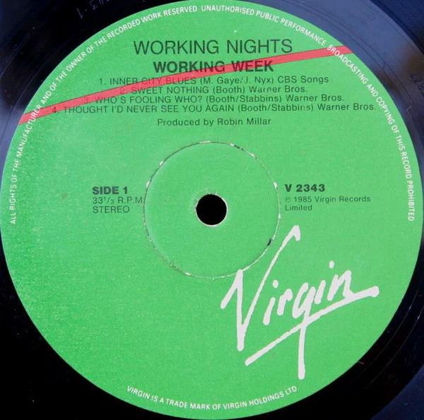 Working Week – Working Nights (VG+/VG+) – LP, AU 1985 - Image 3