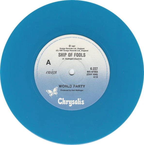 World Party – Ship Of Fools (VG+/No Cover) – 2x7", AU 1987 - Image 4