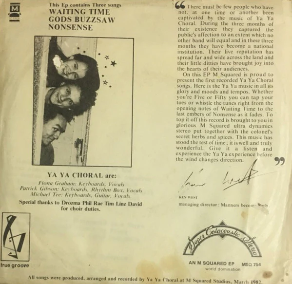 Ya Ya Choral – Such A Dutch Man (VG/VG) – 7", AU 1982 - Image 2