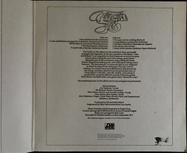 Yes – Fragile (VG+/VG+) – LP, AU 1972 - Image 3