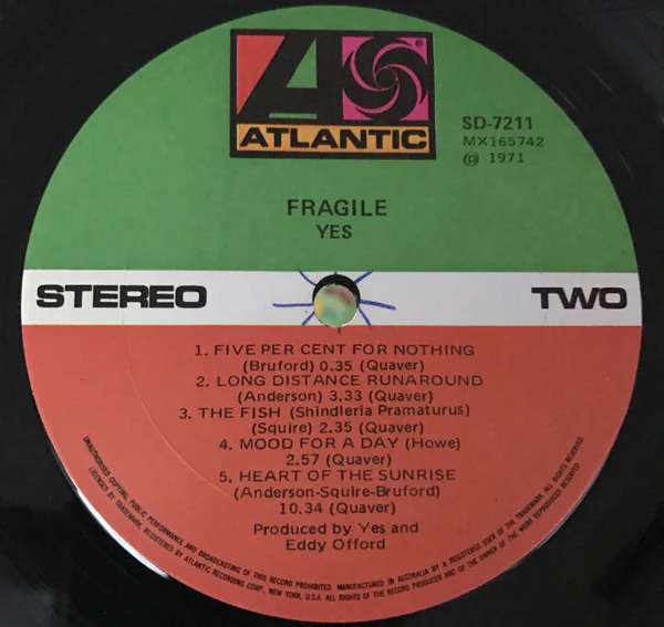 Yes – Fragile (VG+/VG+) – LP, AU 1972 - Image 6