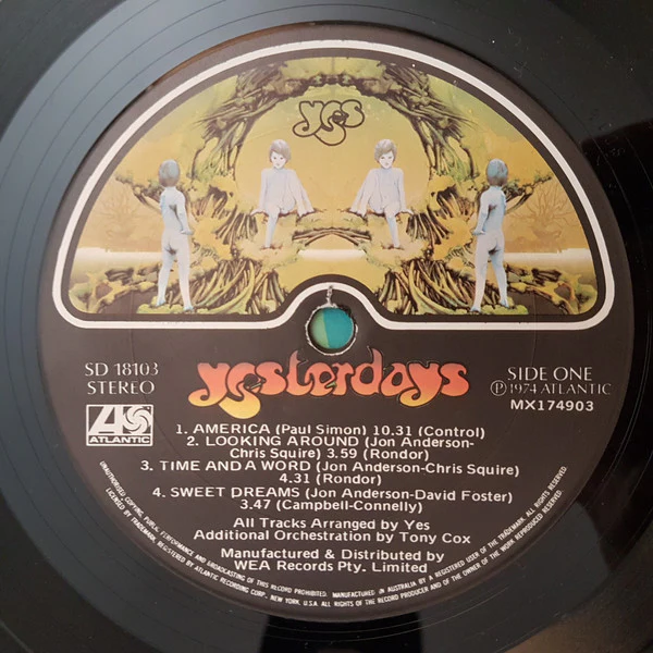 Yes – Yesterdays (VG/VG+) – LP, AU 1975 - Image 2