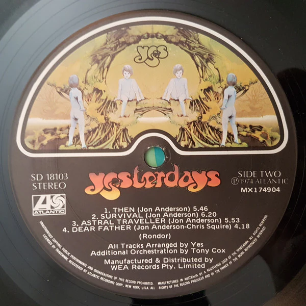 Yes – Yesterdays (VG/VG+) – LP, AU 1975 - Image 3