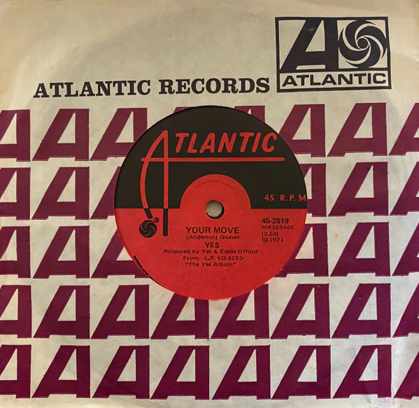 Yes – Your Move (VG/Generic) – 7", AU 1971 - Image 3