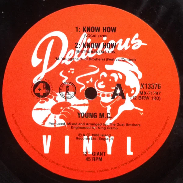Young MC – Know How / The Fastest Rhyme (VG+/Generic) – 12", AU 1988