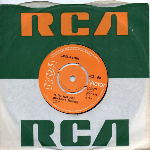 Zager & Evans – In The Year 2525 (Exordium & Terminus) (VG+/Generic) – 7", UK 1969 - Image 2