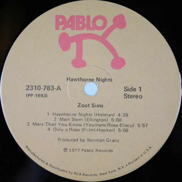Zoot Sims – Hawthorne Nights (VG+/VG+) – LP, US 1977 - Image 3